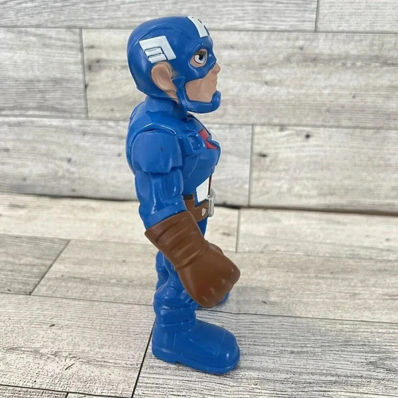 Playskool Heroes Marvel Super Hero Adventures Mega Mighties Captain America 5” - Picture 7 of 9